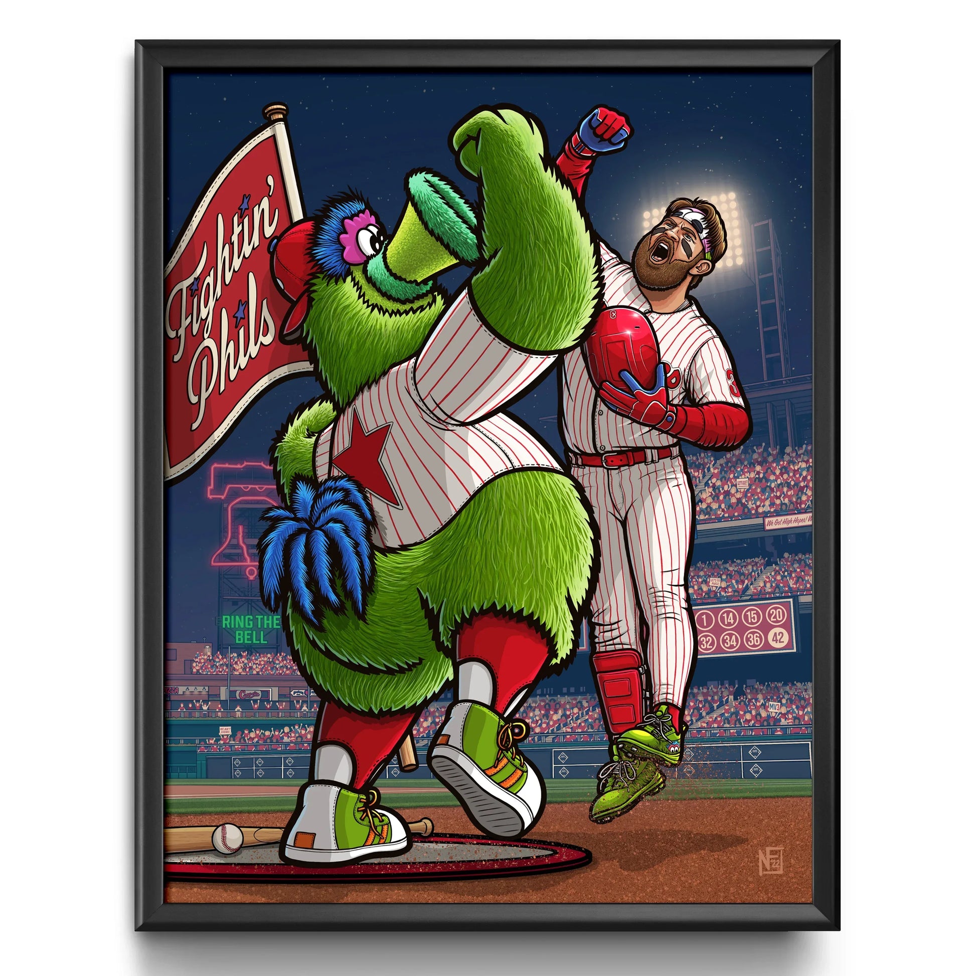 "Ring the Bell" Philadelphia Phillies Limited Edition Print - Nick Fasnacht Illustration & Design