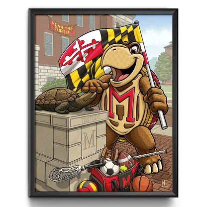 "Fear the Turtle" University of Maryland Limited Edition Print - Nick Fasnacht Illustration & Design