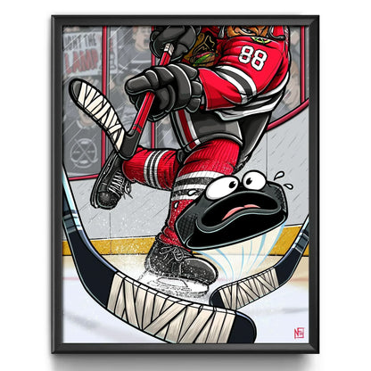 "Blackhawks" Hockey Limited Edition Print - Nick Fasnacht Illustration & Design