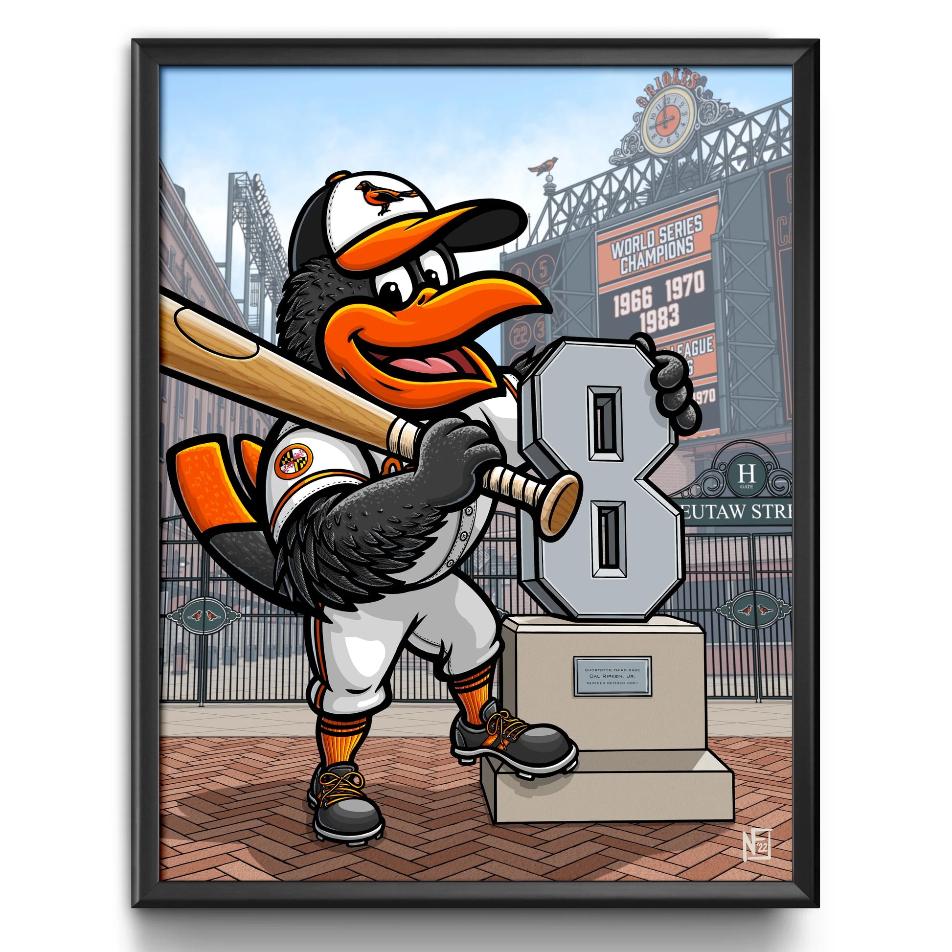 "The O's" Baltimore Baseball Limited Edition Print - Nick Fasnacht Illustration & Design