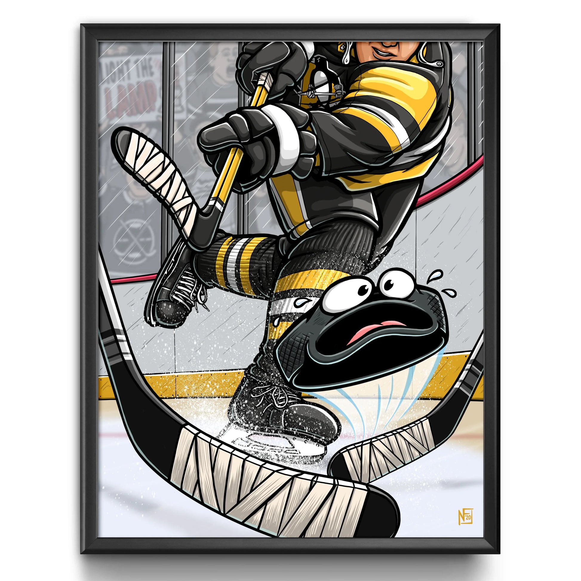 "Penguins" Hockey Limited Edition Print - Nick Fasnacht Illustration & Design