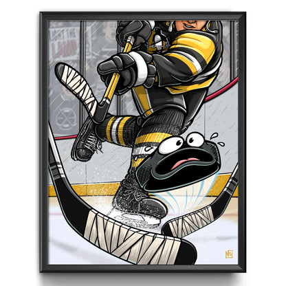 "Penguins" Hockey Limited Edition Print - Nick Fasnacht Illustration & Design