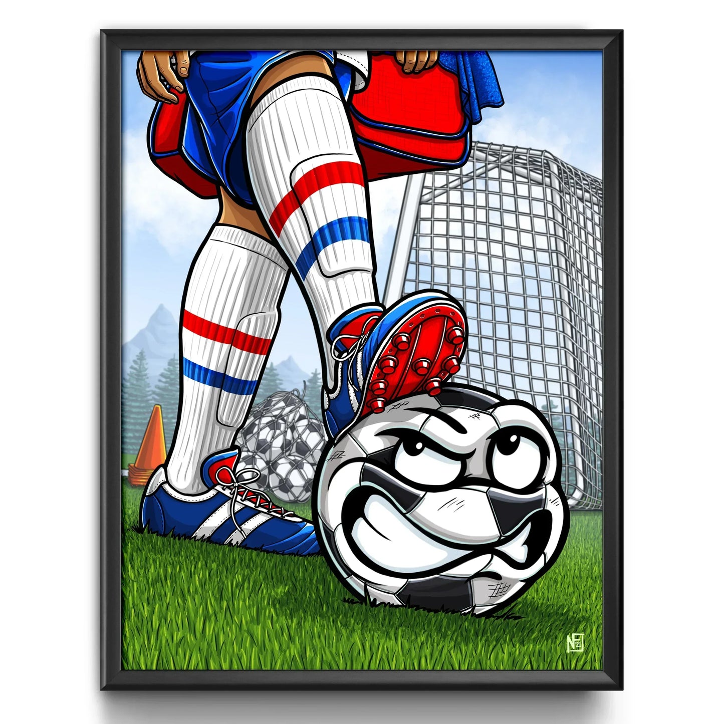 "Kicked Off" Soccer Limited Edition Print - Nick Fasnacht Illustration & Design