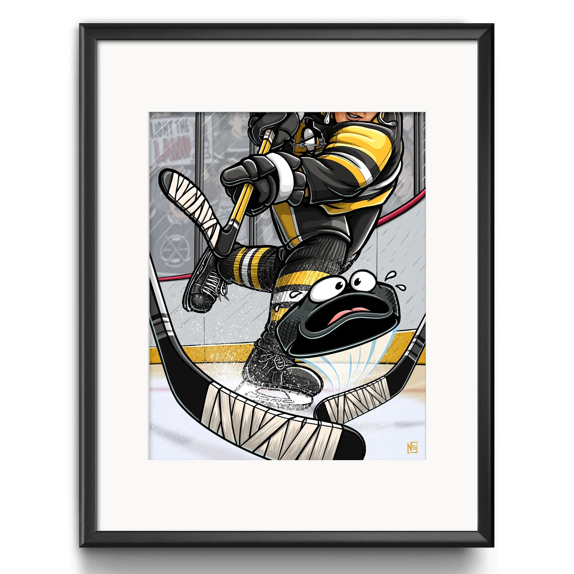 "Penguins" Hockey Limited Edition Print - Nick Fasnacht Illustration & Design