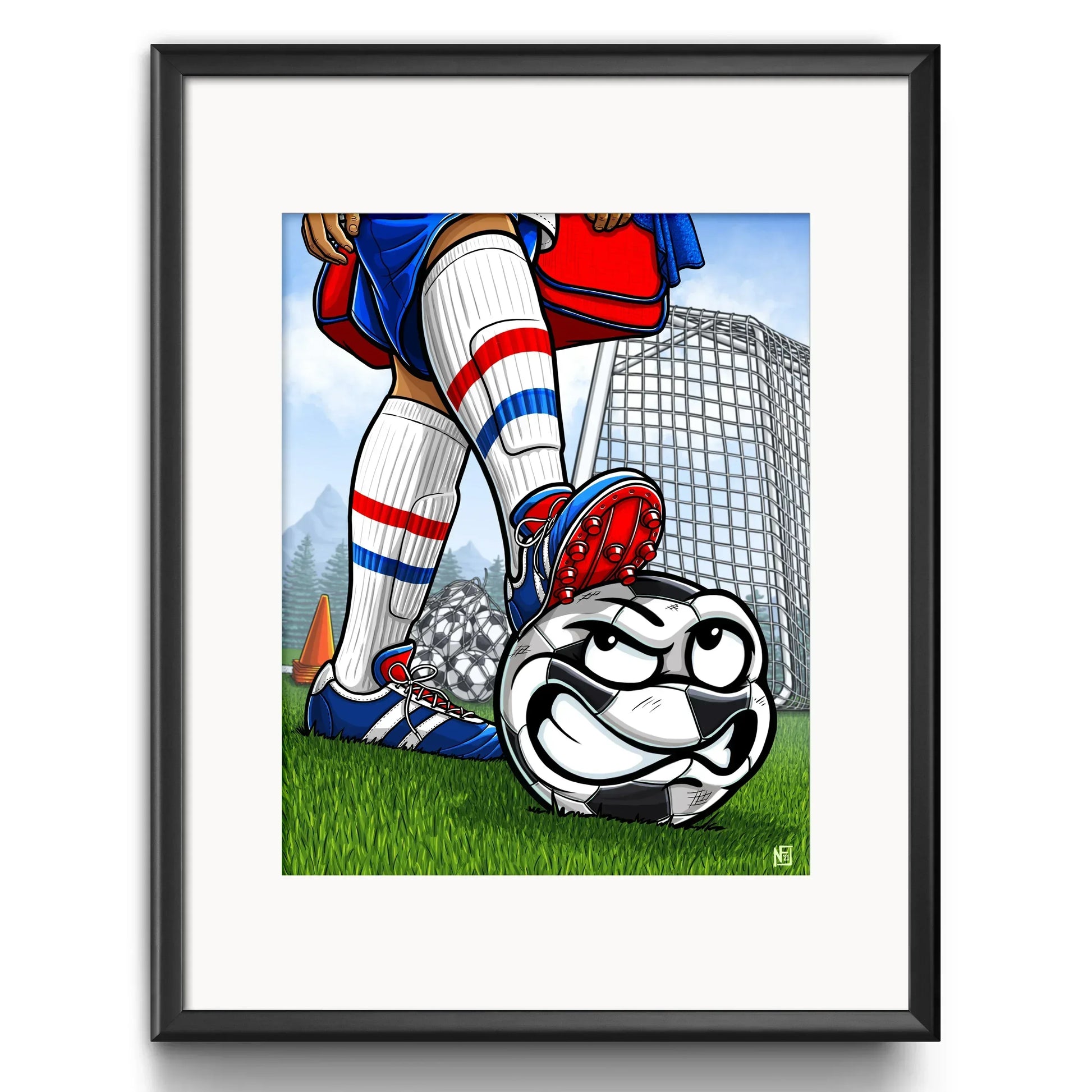 "Kicked Off" Soccer Limited Edition Print - Nick Fasnacht Illustration & Design
