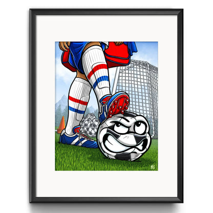 "Kicked Off" Soccer Limited Edition Print - Nick Fasnacht Illustration & Design