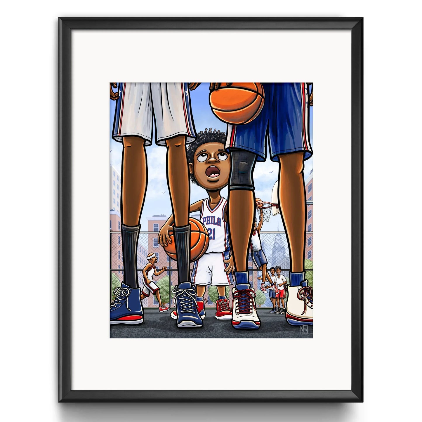 "Trust the Process" 76ers Basketball Limited Edition Print - Nick Fasnacht Illustration & Design