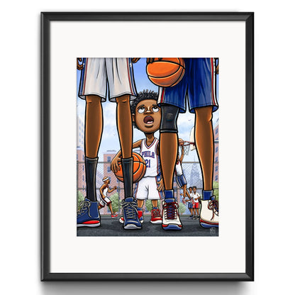 "Trust the Process" 76ers Basketball Limited Edition Print - Nick Fasnacht Illustration & Design