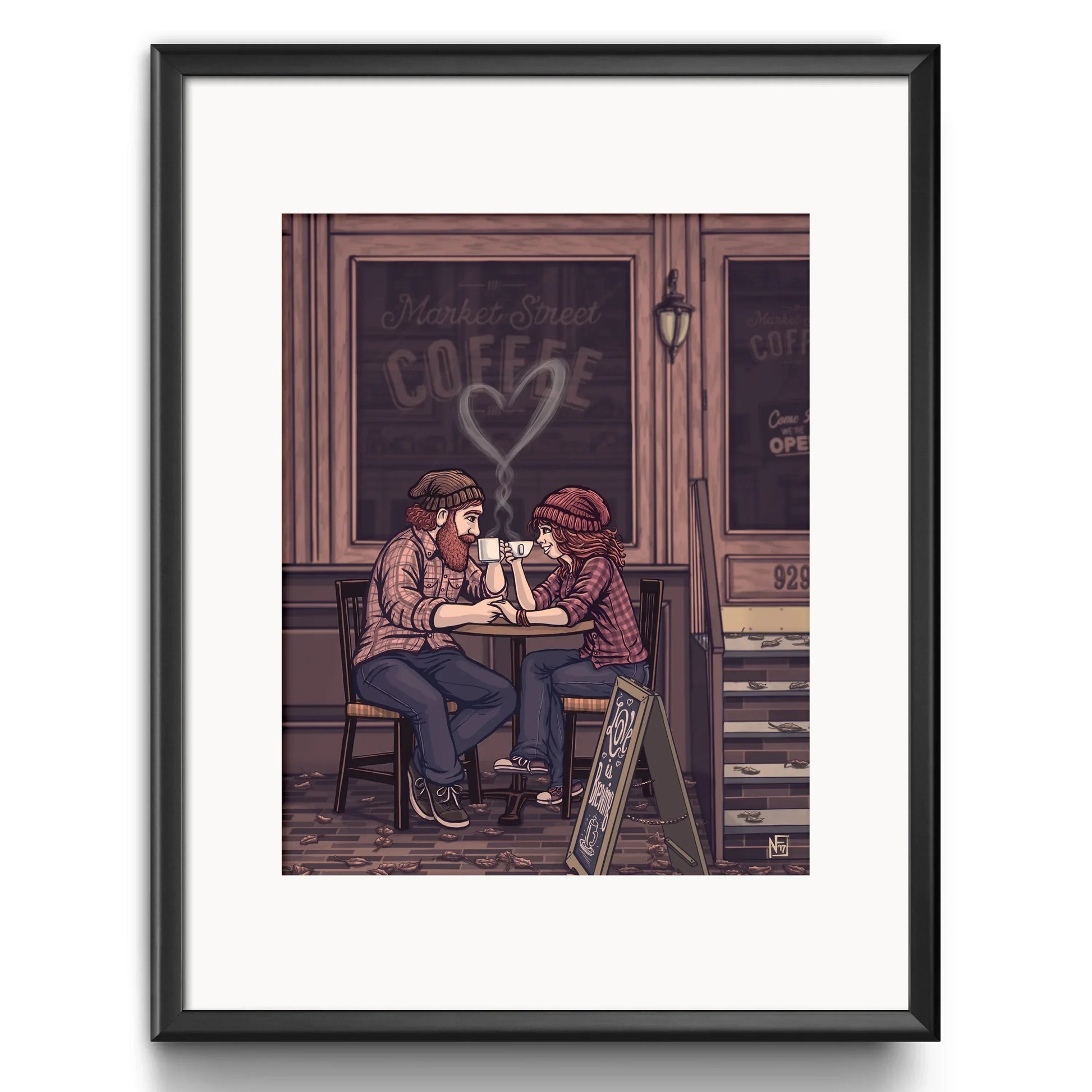 "Coffee Love" Limited Edition Print - Nick Fasnacht Illustration & Design
