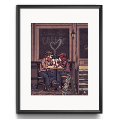 "Coffee Love" Limited Edition Print - Nick Fasnacht Illustration & Design