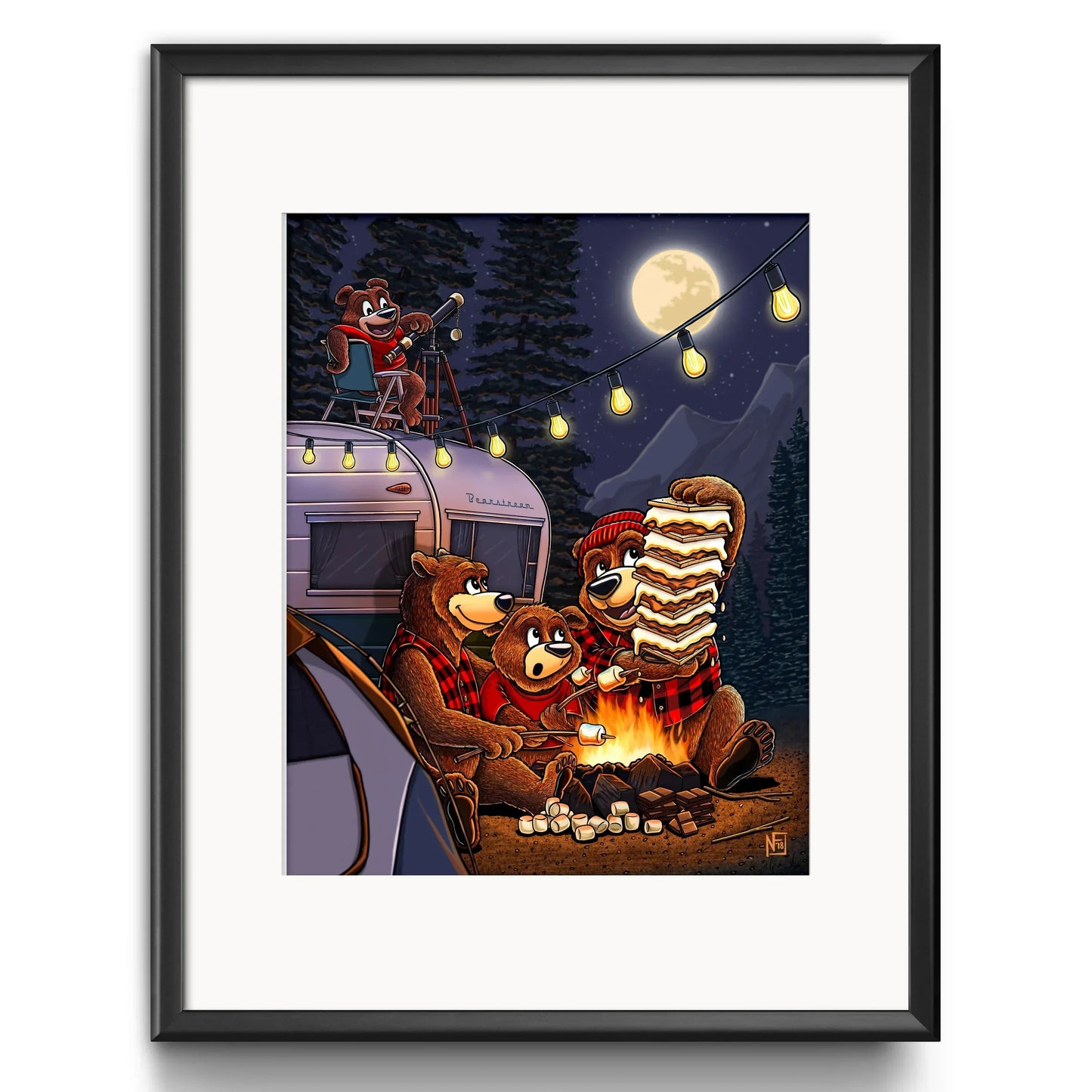 "SSSS'MORES" Limited Edition Print - Nick Fasnacht Illustration & Design