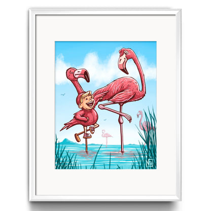 "Flamingo Imposter" Limited Edition Print - Nick Fasnacht Illustration & Design