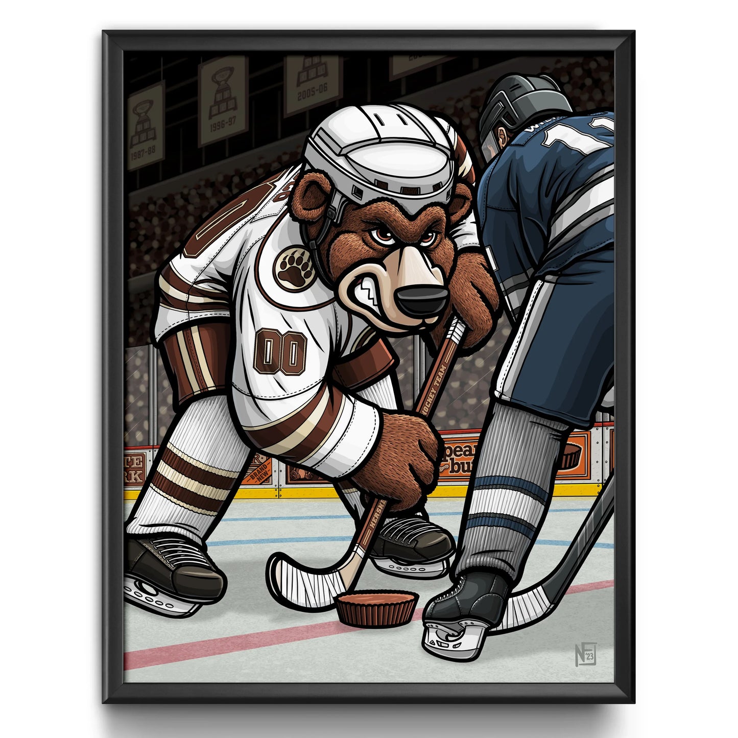 "Fight for the Cup" Hershey Bears Limited Edition Print - Nick Fasnacht Illustration & Design