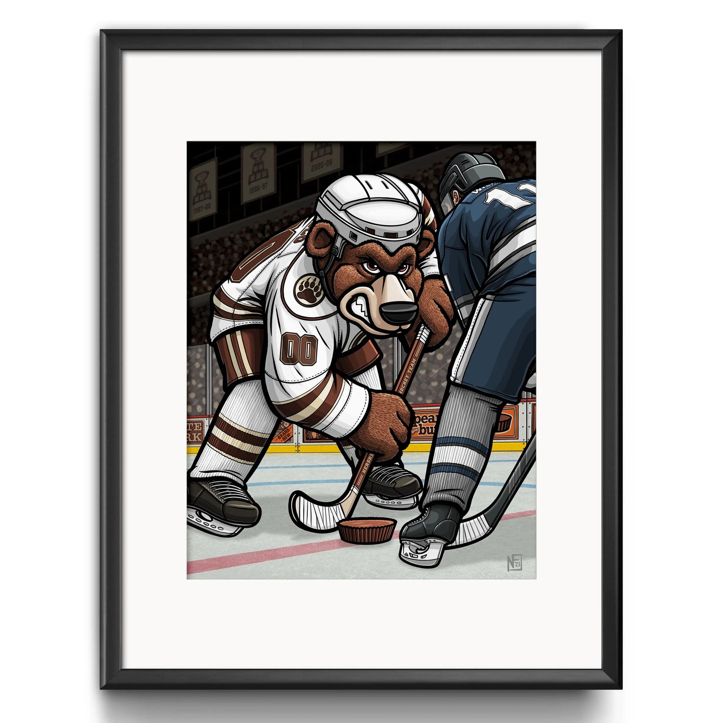 "Fight for the Cup" Hershey Bears Limited Edition Print - Nick Fasnacht Illustration & Design
