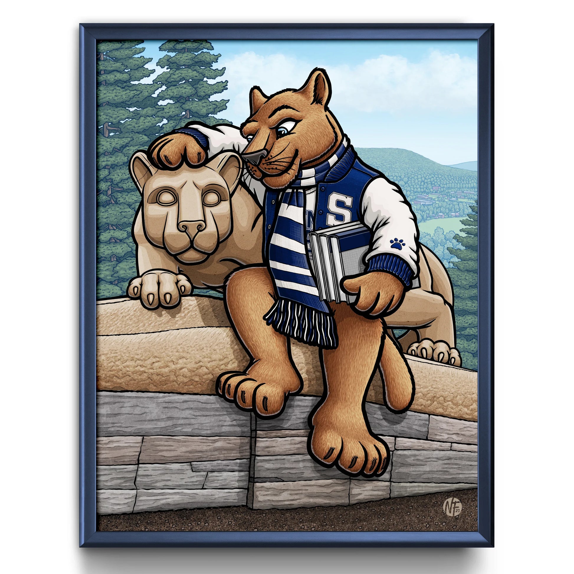 "Lion Shrine" Penn State University Limited Edition Print - Nick Fasnacht Illustration & Design