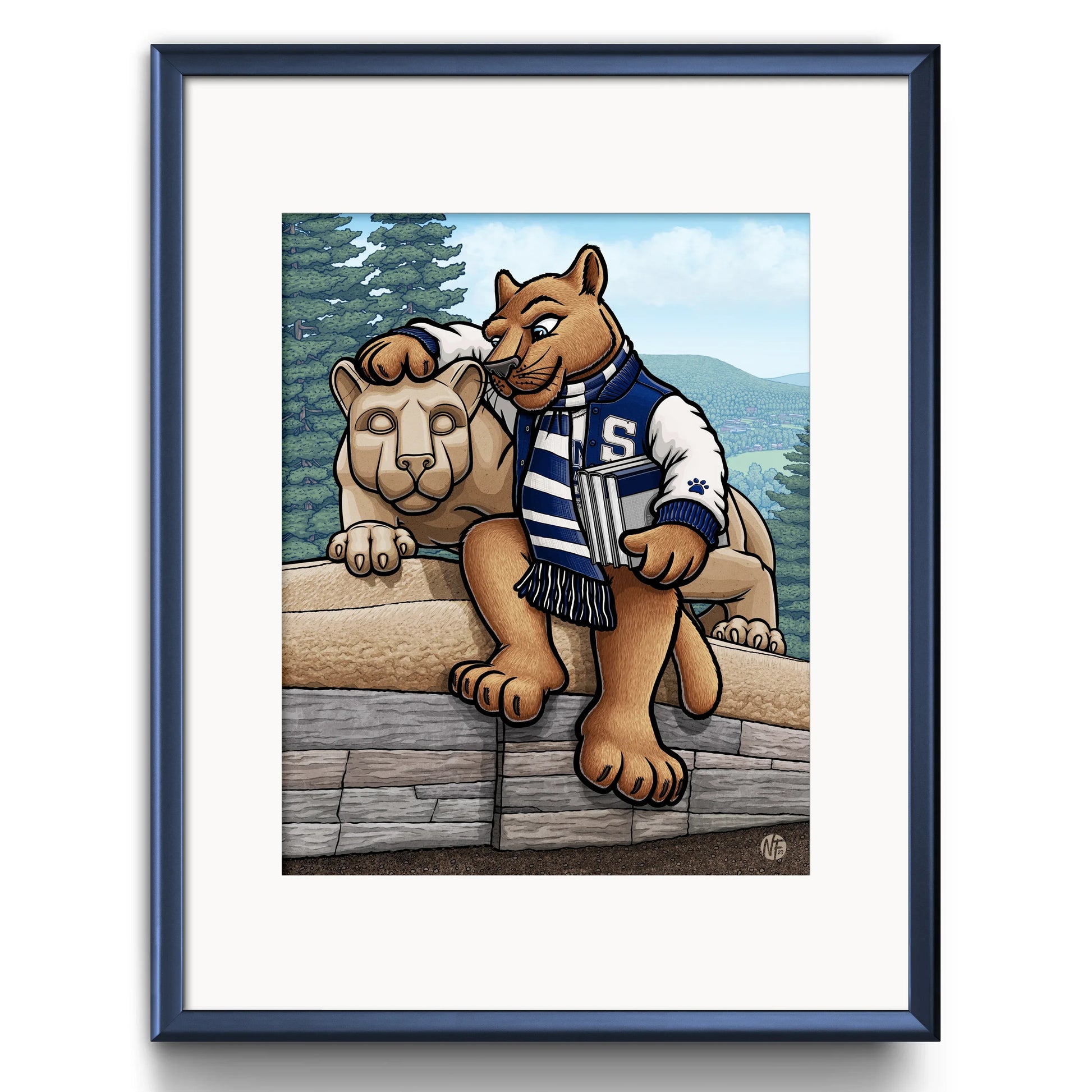 "Lion Shrine" Penn State University Limited Edition Print - Nick Fasnacht Illustration & Design
