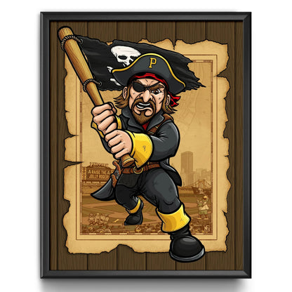 "Raise the Jolly Roger!" Pittsburgh Baseball Limited Edition Print - Nick Fasnacht Illustration & Design