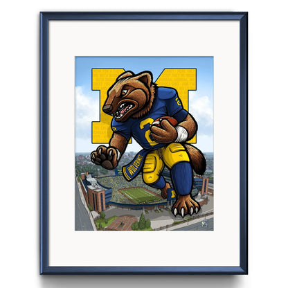 "The Victors" University of Michigan Limited Edition Print - Nick Fasnacht Illustration & Design