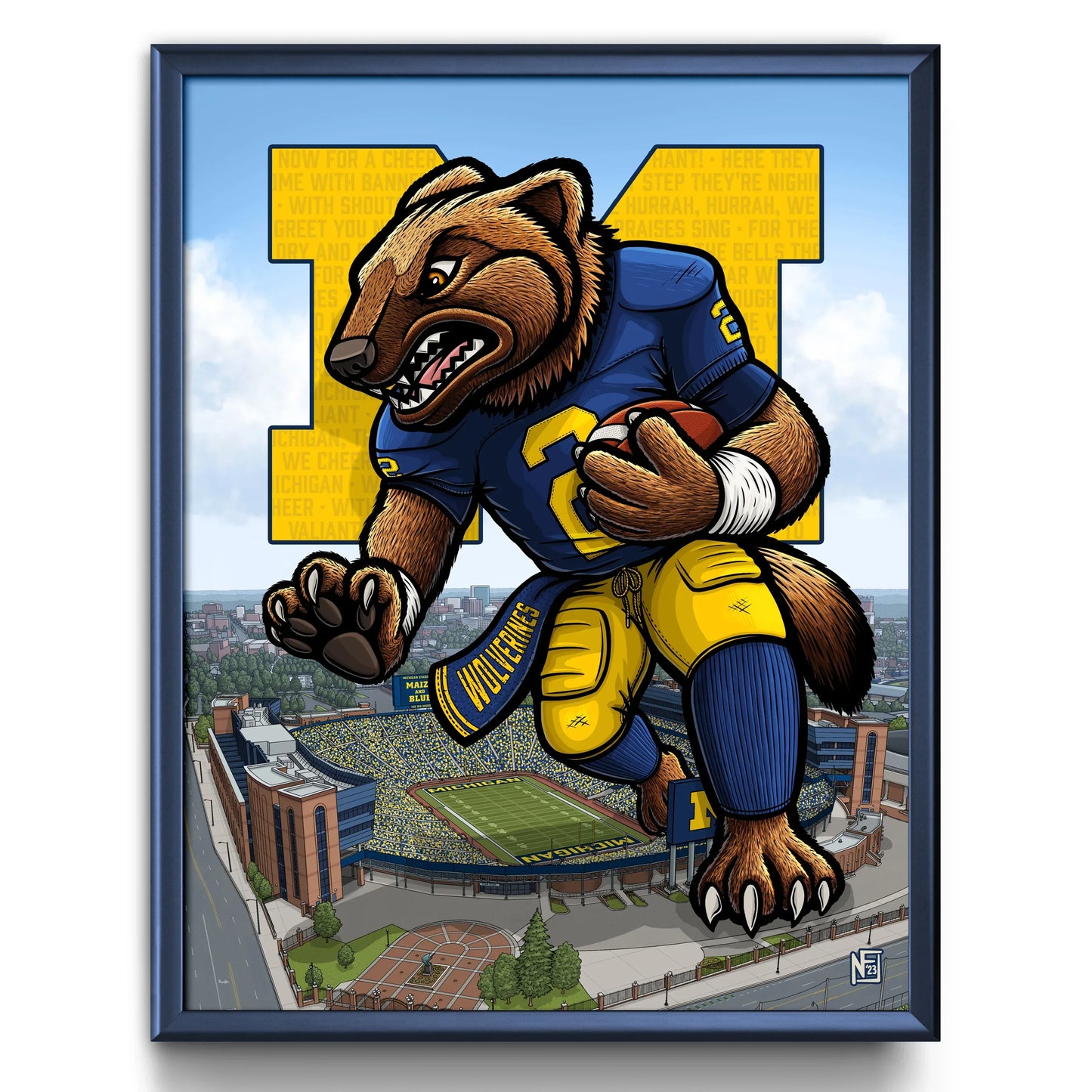 "The Victors" University of Michigan Limited Edition Print - Nick Fasnacht Illustration & Design