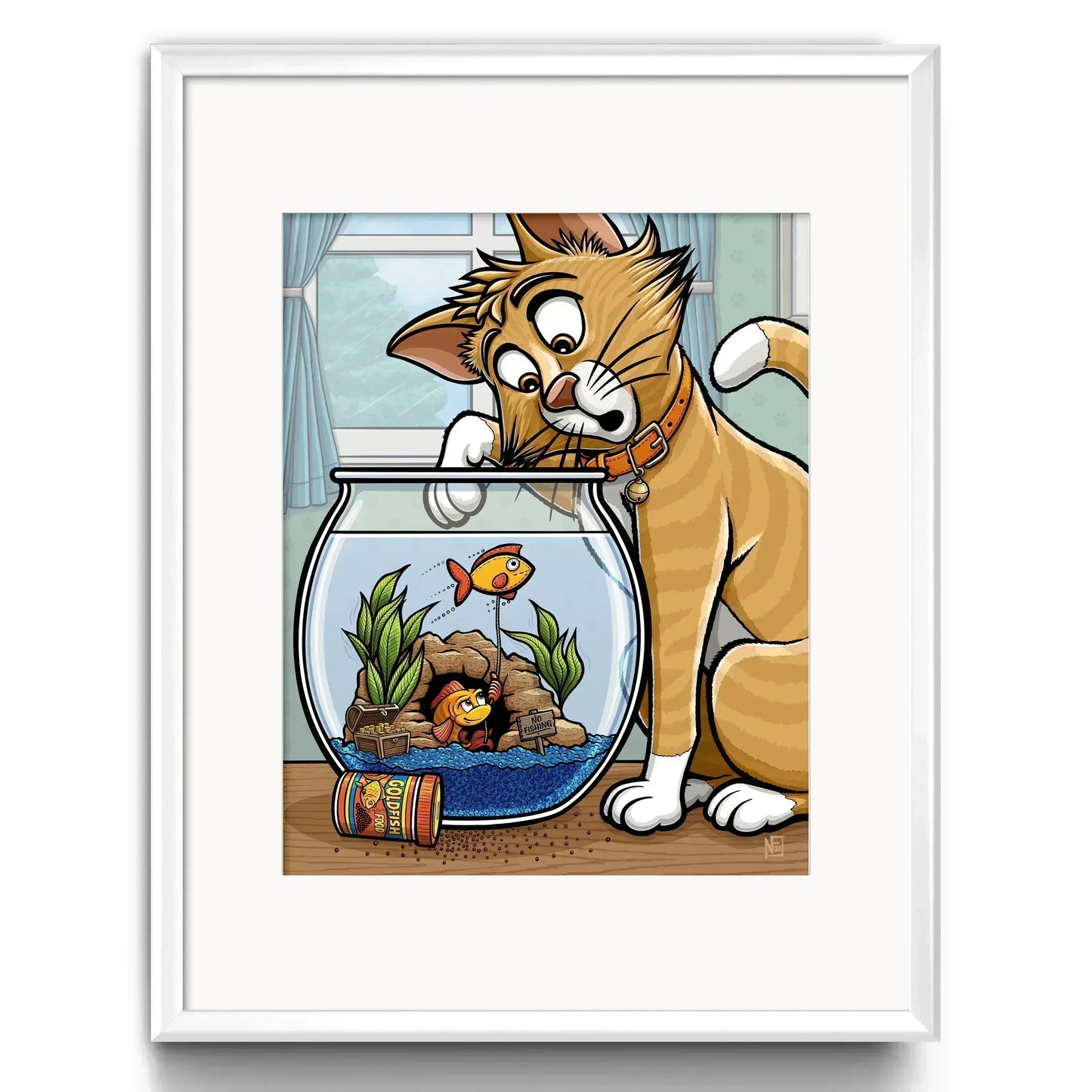 "Something's Fishy" Limited Edition Print - Nick Fasnacht Illustration & Design