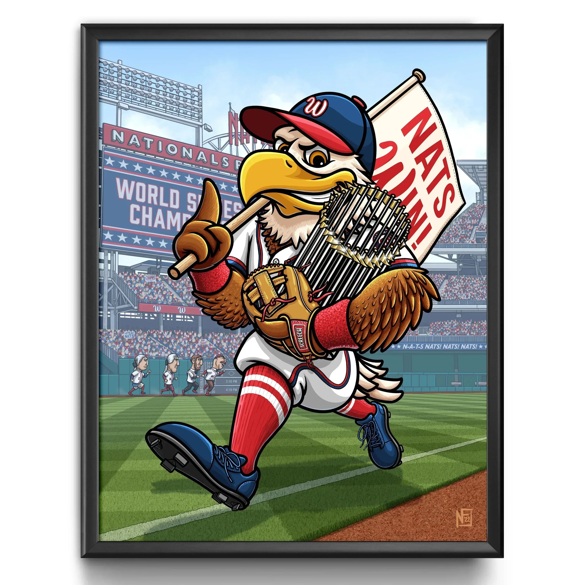 "NATS WIN!" Washington Nationals Limited Edition Print - Nick Fasnacht Illustration & Design