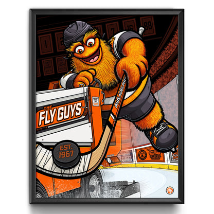 "The Fly Guys" Philadelphia Hockey Limited Edition Print - Nick Fasnacht Illustration & Design