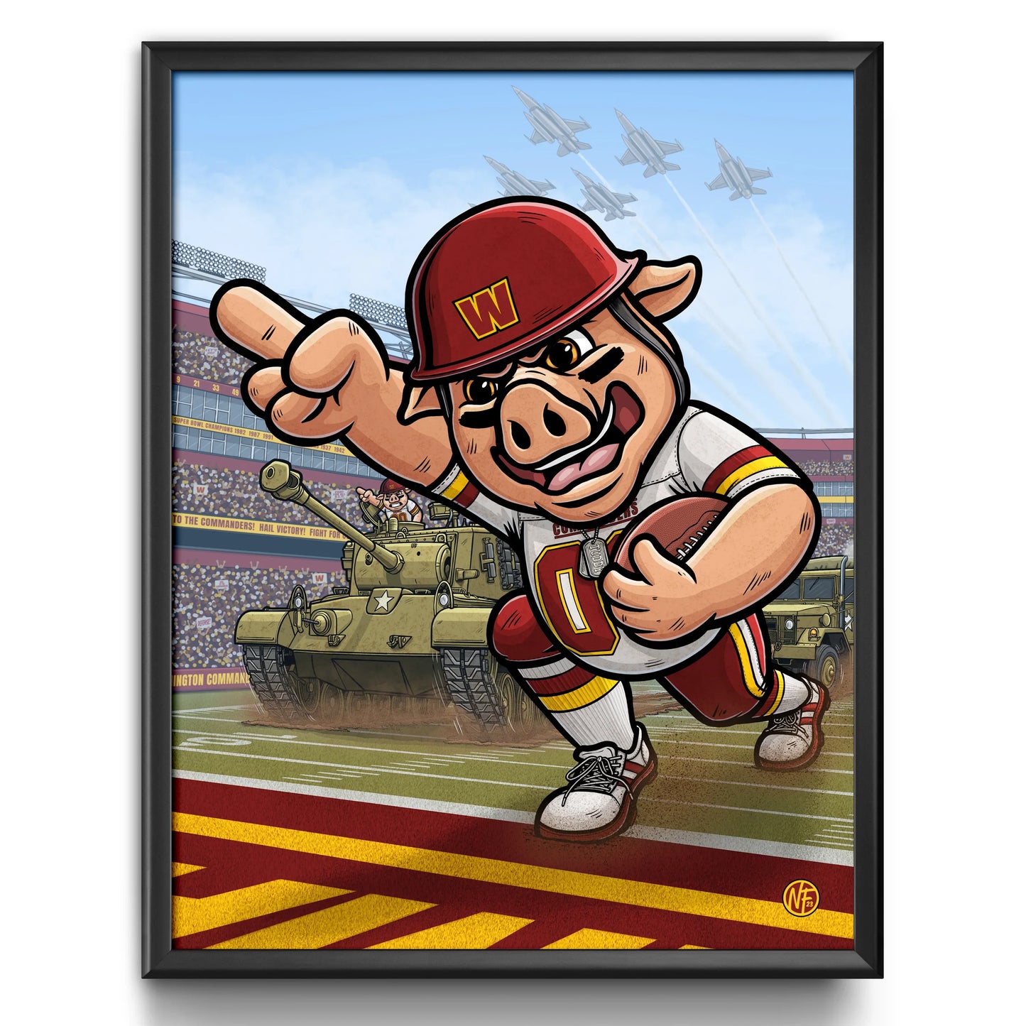 "Fight for Old D.C.!" Washington Commanders Limited Edition Print - Nick Fasnacht Illustration & Design