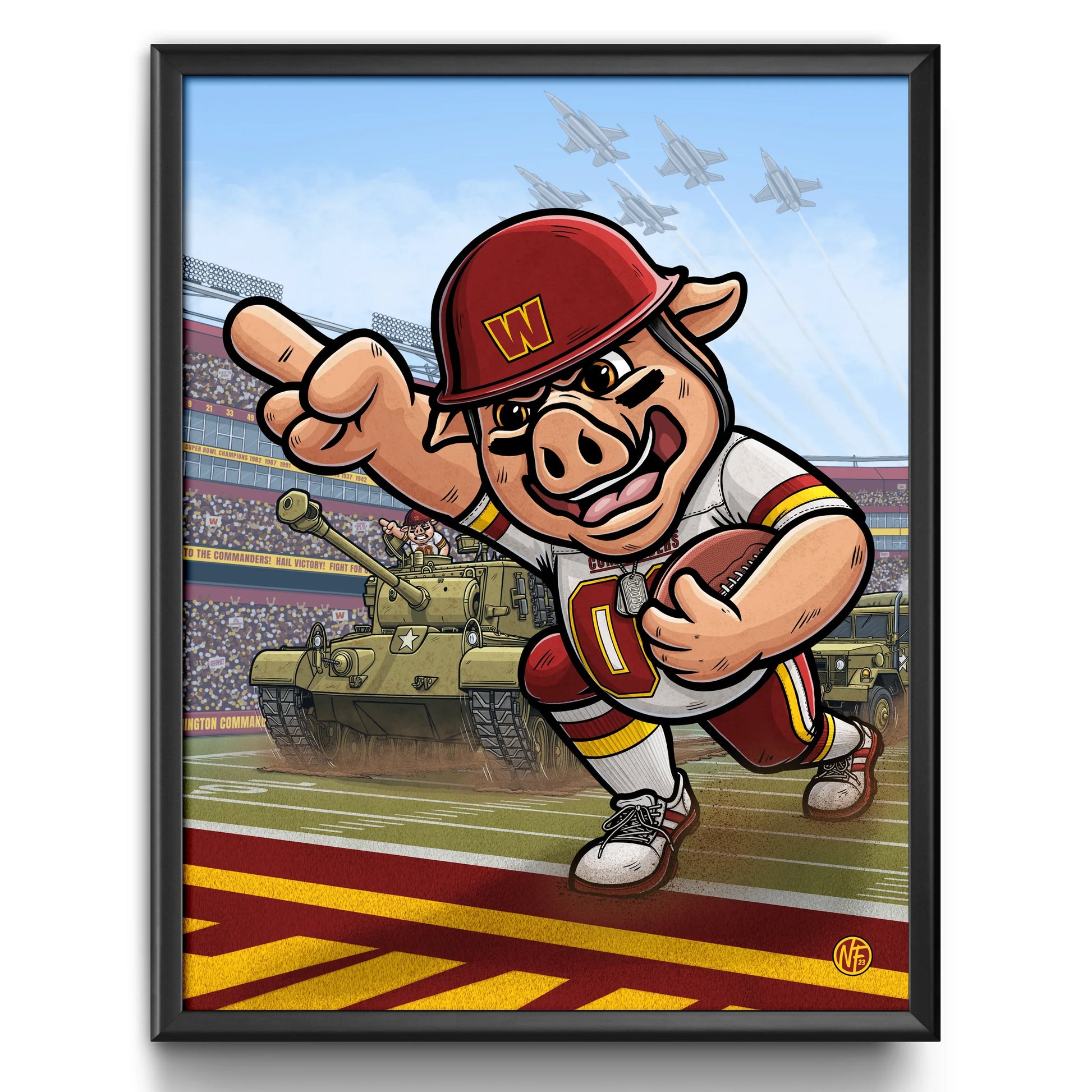 "Fight for Old D.C.!" Washington Commanders Limited Edition Print - Nick Fasnacht Illustration & Design