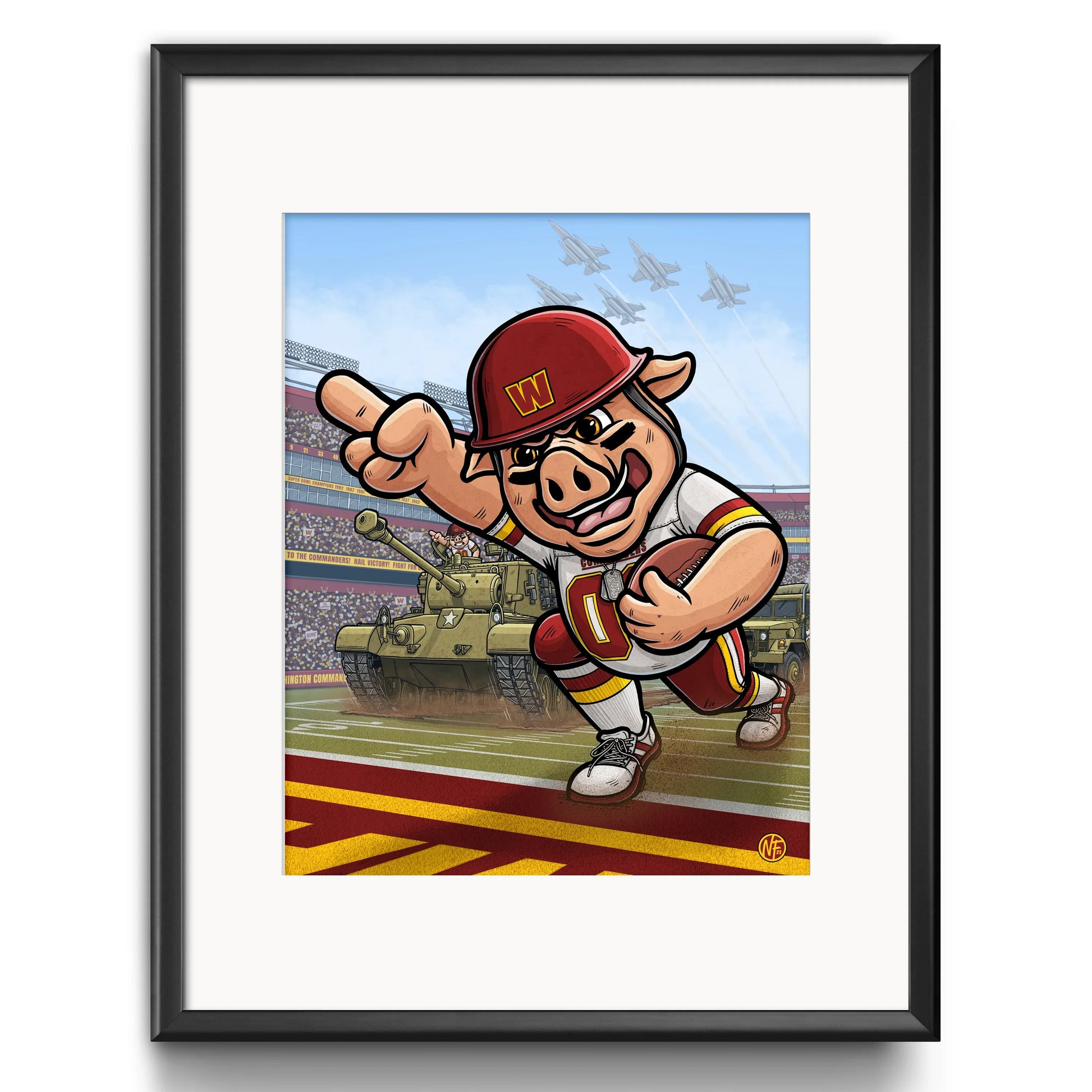 "Fight for Old D.C.!" Washington Commanders Limited Edition Print - Nick Fasnacht Illustration & Design