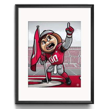 "O-H-I-O!" Ohio State University Limited Edition Print - Nick Fasnacht Illustration & Design