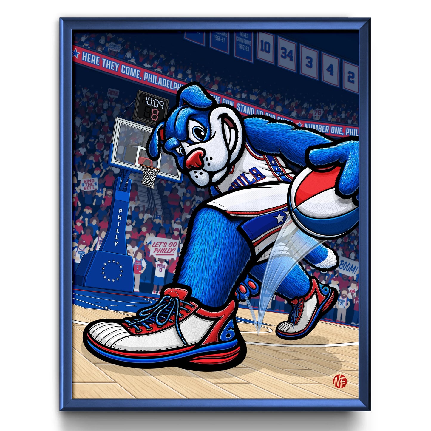 "Here They Come" Philadelphia Basketball Limited Edition Print - Nick Fasnacht Illustration & Design