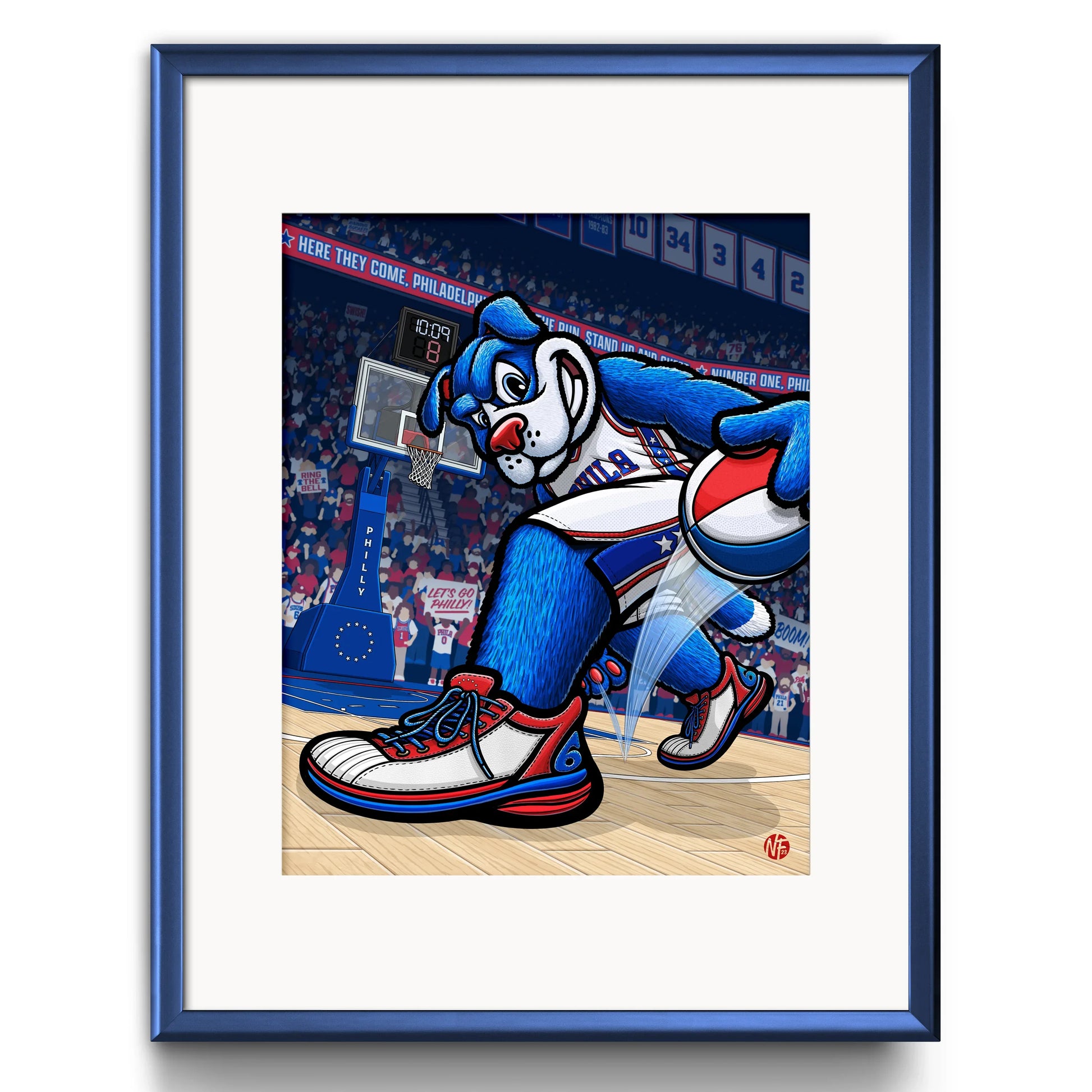 "Here They Come" Philadelphia Basketball Limited Edition Print - Nick Fasnacht Illustration & Design
