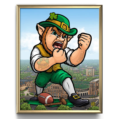 "Go Irish!" University of Notre Dame Limited Edition Print - Nick Fasnacht Illustration & Design