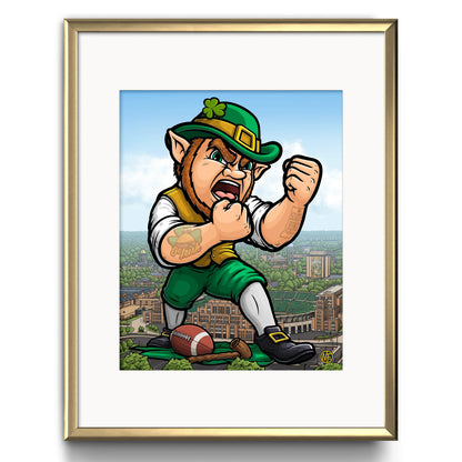 "Go Irish!" University of Notre Dame Limited Edition Print - Nick Fasnacht Illustration & Design