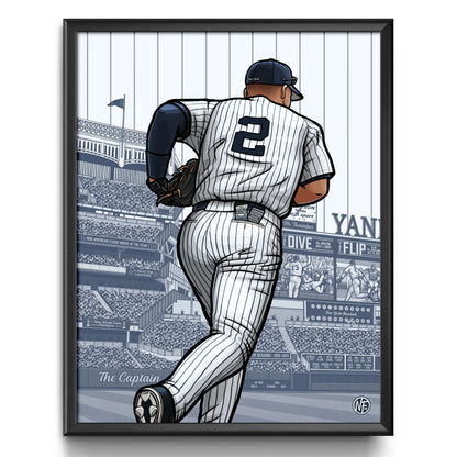 "The Captain" New York Yankees Baseball Limited Edition Print - Nick Fasnacht Illustration & Design
