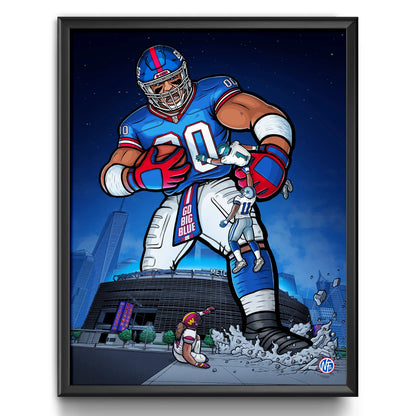 "Big Blue" New York Giants Football Limited Edition Print - Nick Fasnacht Illustration & Design
