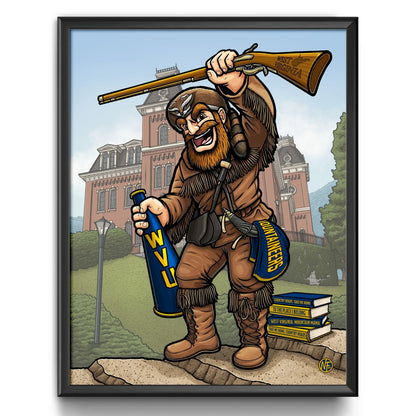 "Hail, West Virginia" West Virginia University Limited Edition Print - Nick Fasnacht Illustration & Design