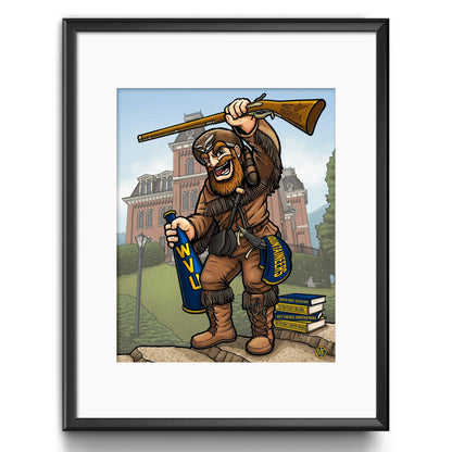 "Hail, West Virginia" West Virginia University Limited Edition Print - Nick Fasnacht Illustration & Design