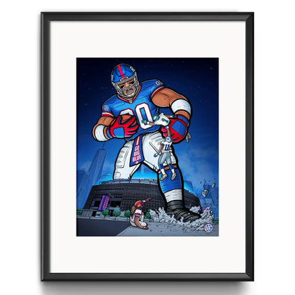 "Big Blue" New York Giants Football Limited Edition Print - Nick Fasnacht Illustration & Design