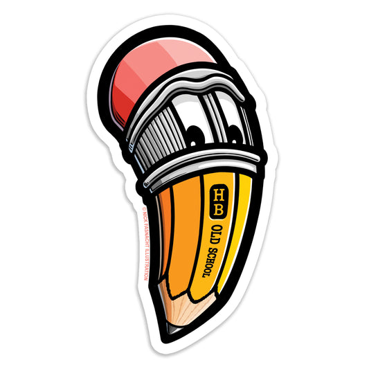 Pencil Die Cut Vinyl Sticker
