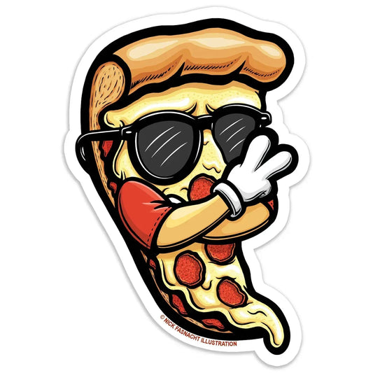 Pizza Die Cut Vinyl Sticker - Nick Fasnacht Illustration & Design