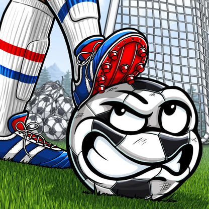 "Kicked Off" Soccer Limited Edition Print - Nick Fasnacht Illustration & Design