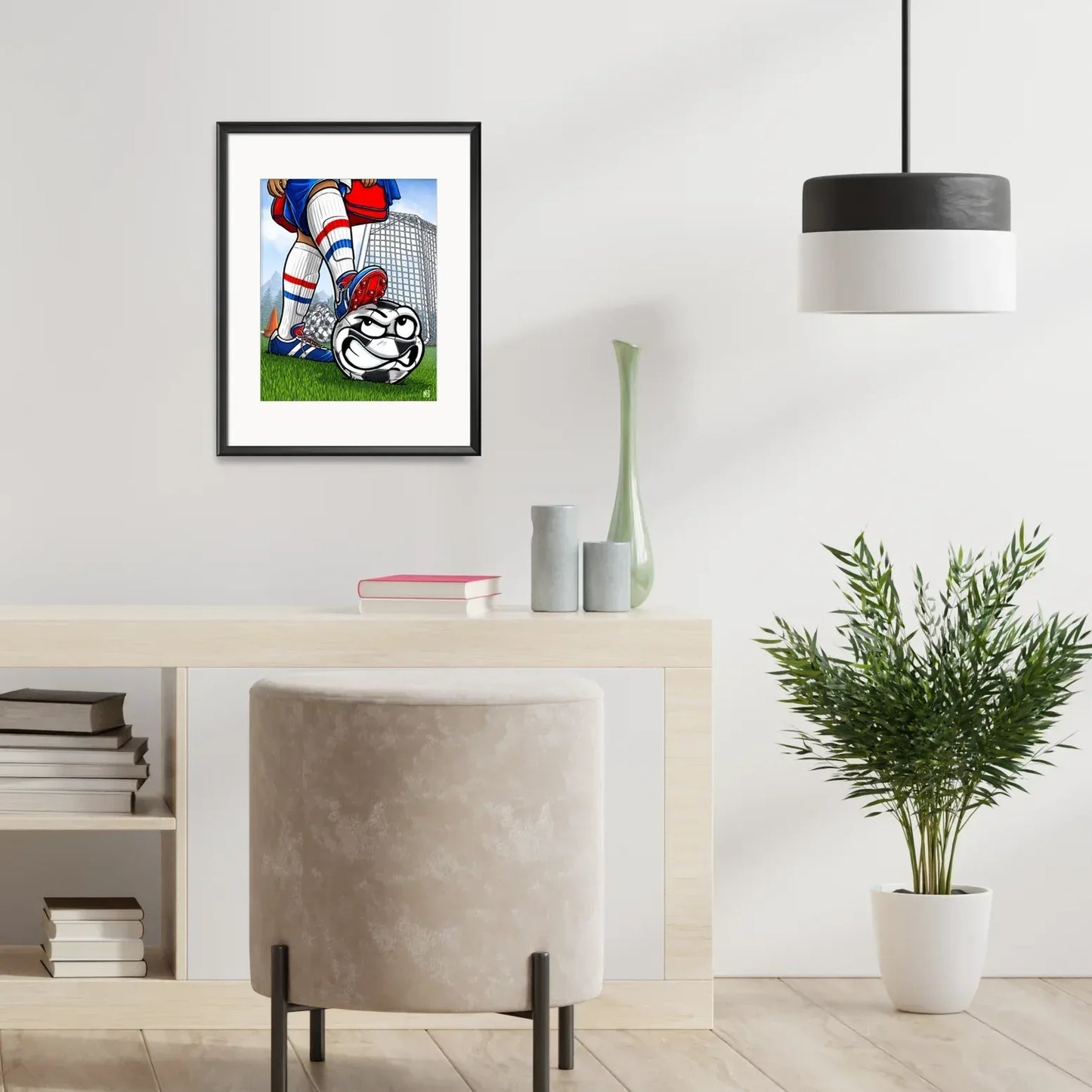 "Kicked Off" Soccer Limited Edition Print - Nick Fasnacht Illustration & Design