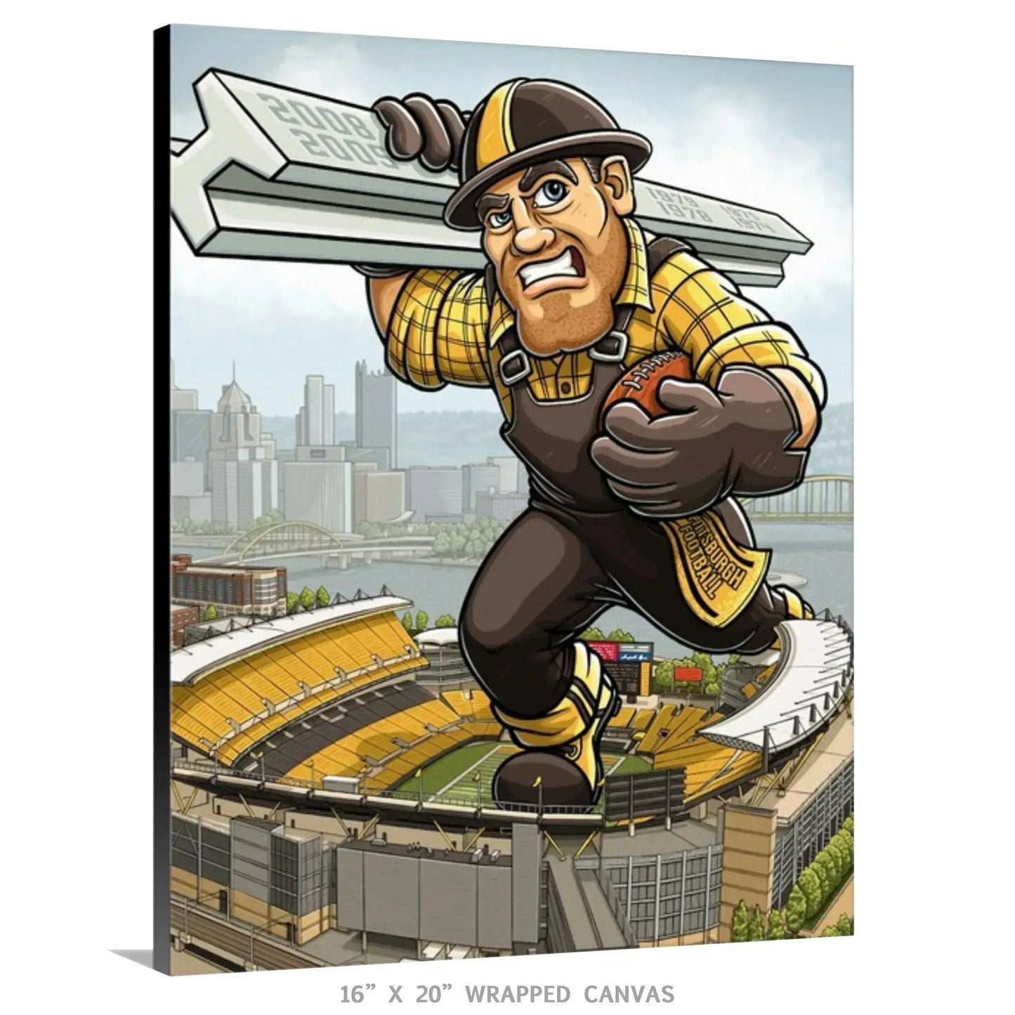 "The Black and Gold" Pittsburgh Football Limited Edition Print - Nick Fasnacht Illustration & Design