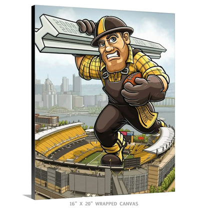 "The Black and Gold" Pittsburgh Football Limited Edition Print - Nick Fasnacht Illustration & Design