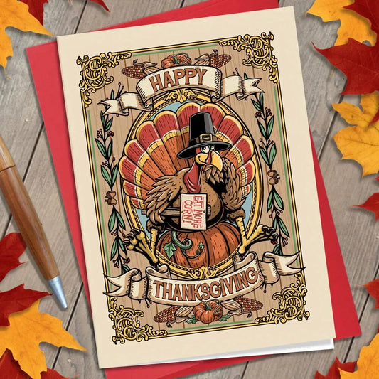 Happy Thanksgiving Greeting Card - Nick Fasnacht Illustration & Design