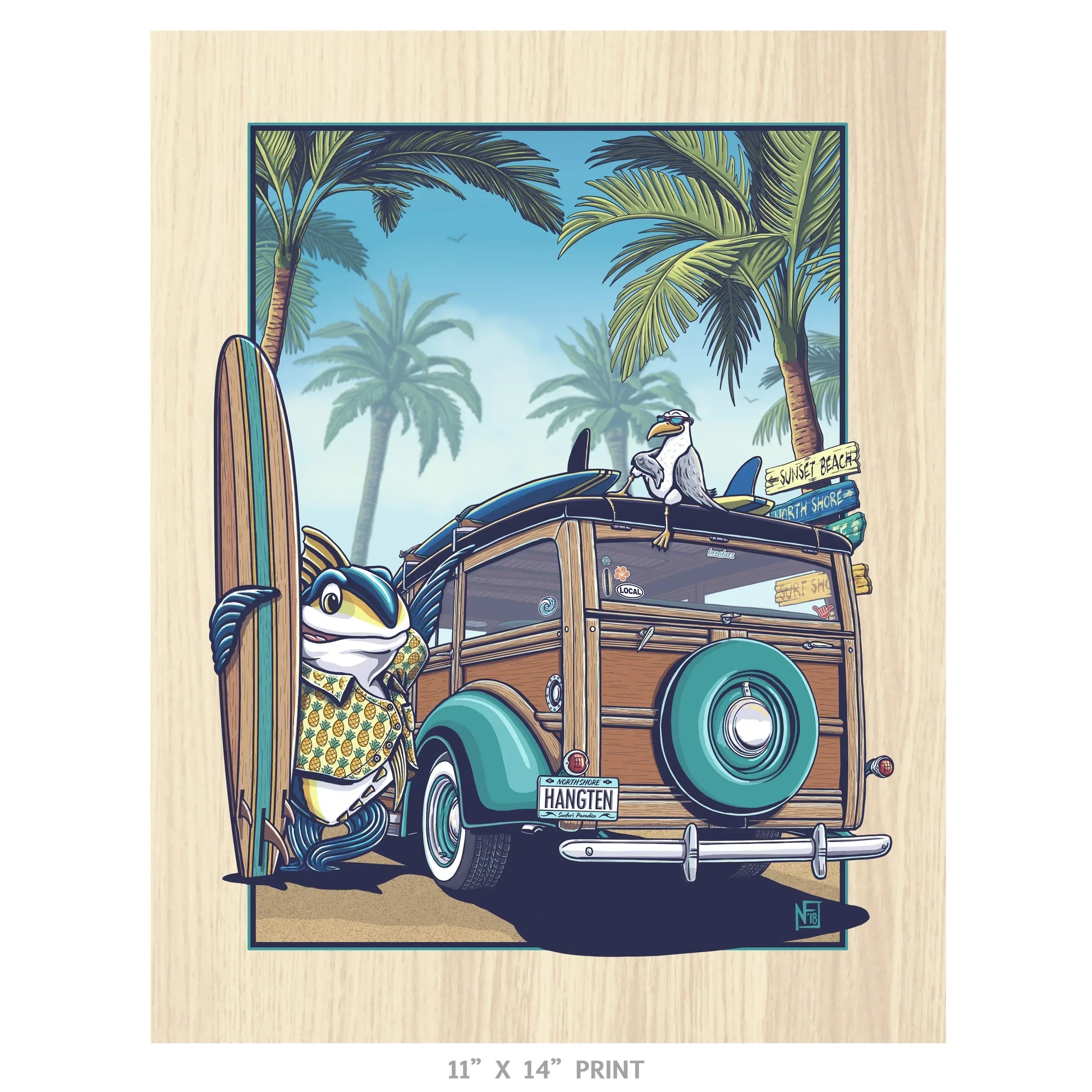 "Woody Wagon" Limited Edition Print - Nick Fasnacht Illustration & Design