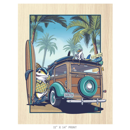 "Woody Wagon" Limited Edition Print - Nick Fasnacht Illustration & Design
