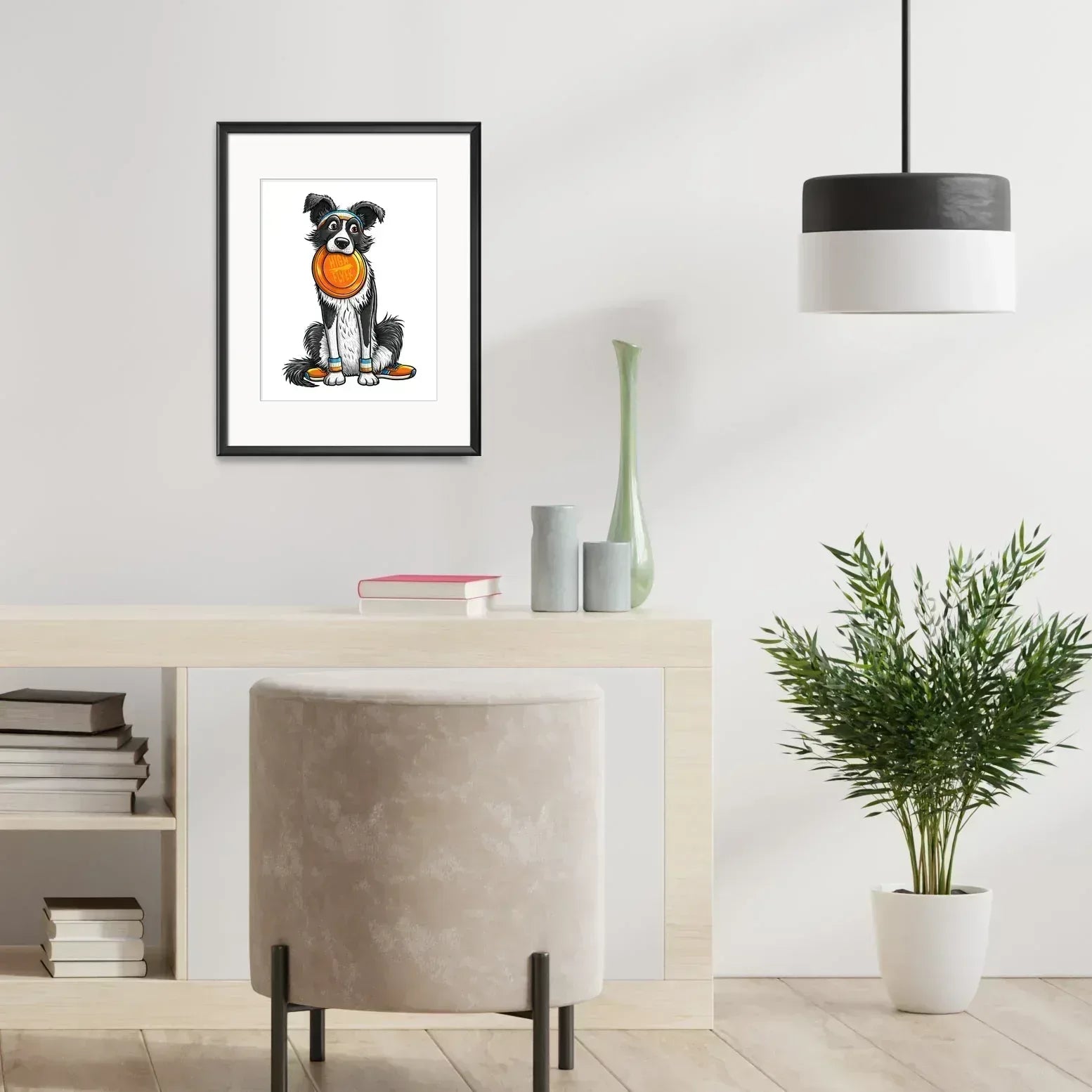 "High Flyer" Border Collie Limited Edition Print - Nick Fasnacht Illustration & Design