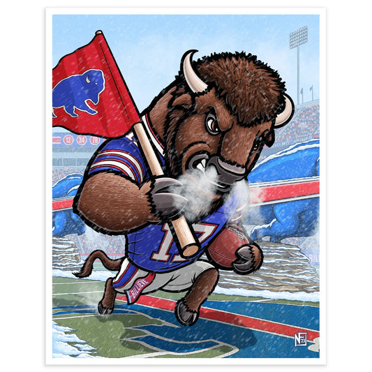 "BILLIEVE" Buffalo Bills Limited Edition Print - Nick Fasnacht Illustration & Design